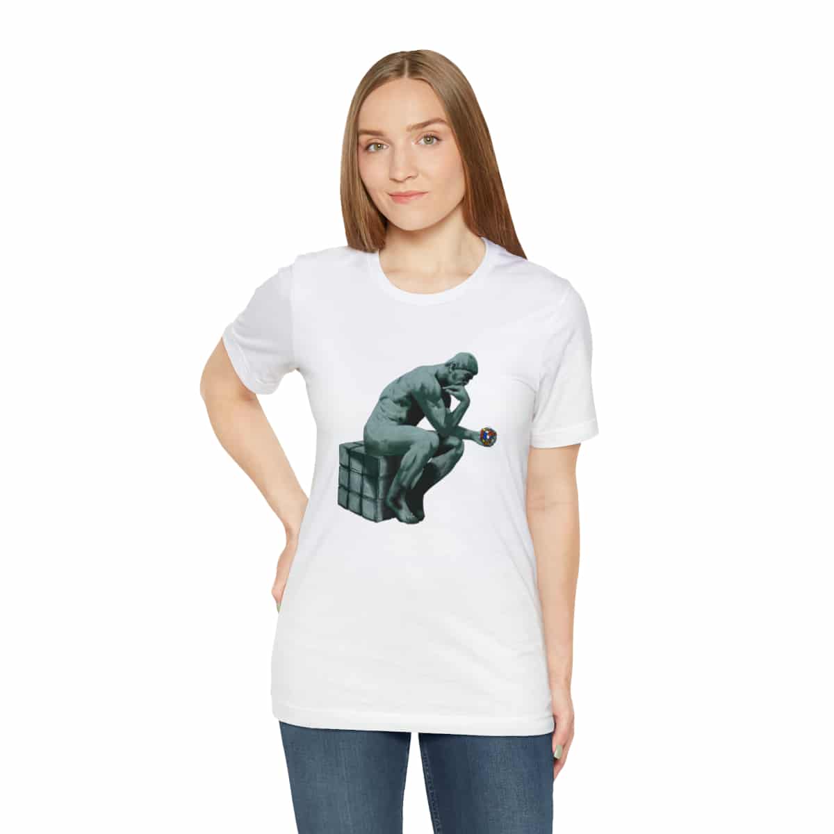 The Thinker - Rubik's Cube Shirt (Adult Sizes) - Soft Cotton T-Shirt, Fun Gift, Multiple Colors Available - Image 17