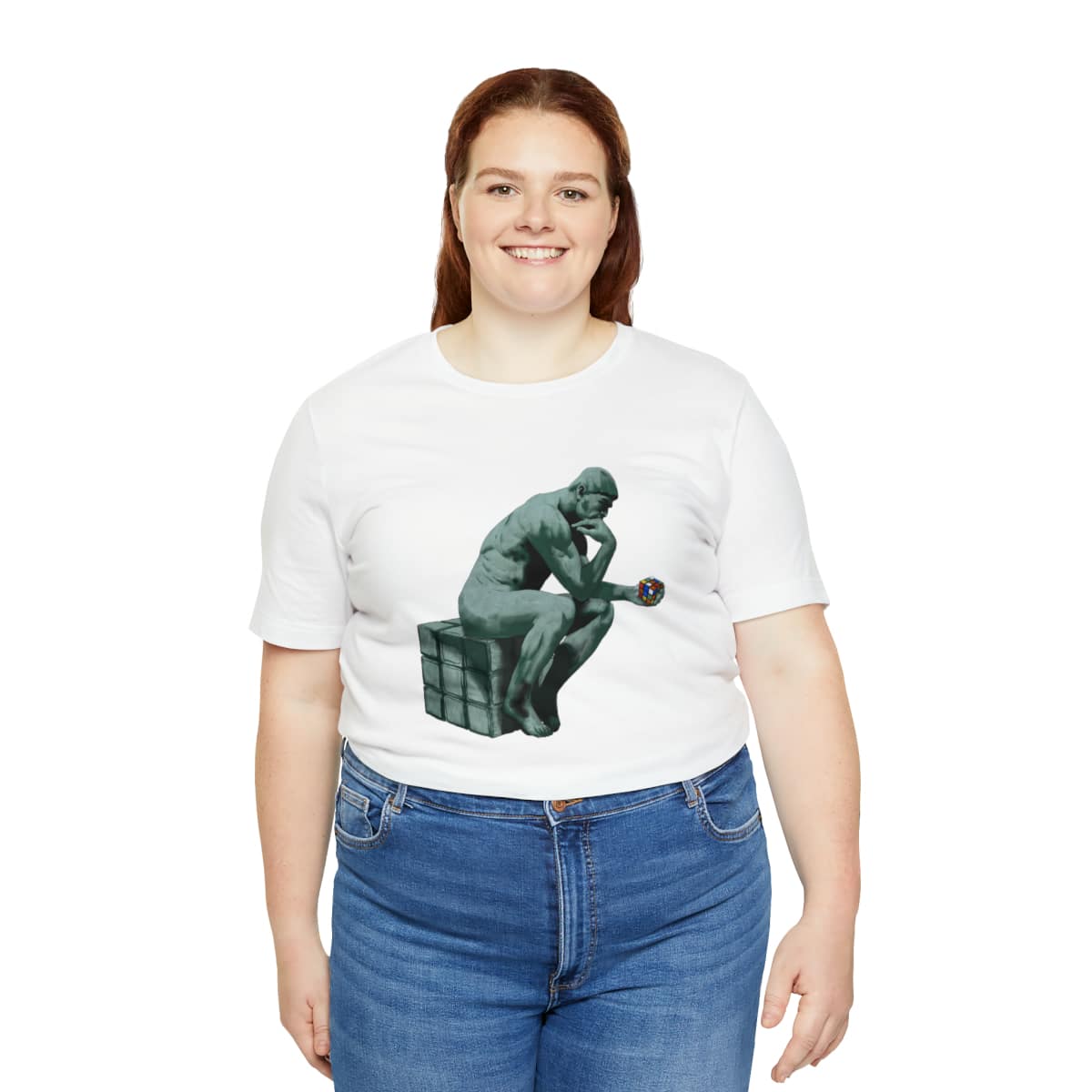 The Thinker - Rubik's Cube Shirt (Adult Sizes) - Soft Cotton T-Shirt, Fun Gift, Multiple Colors Available - Image 19