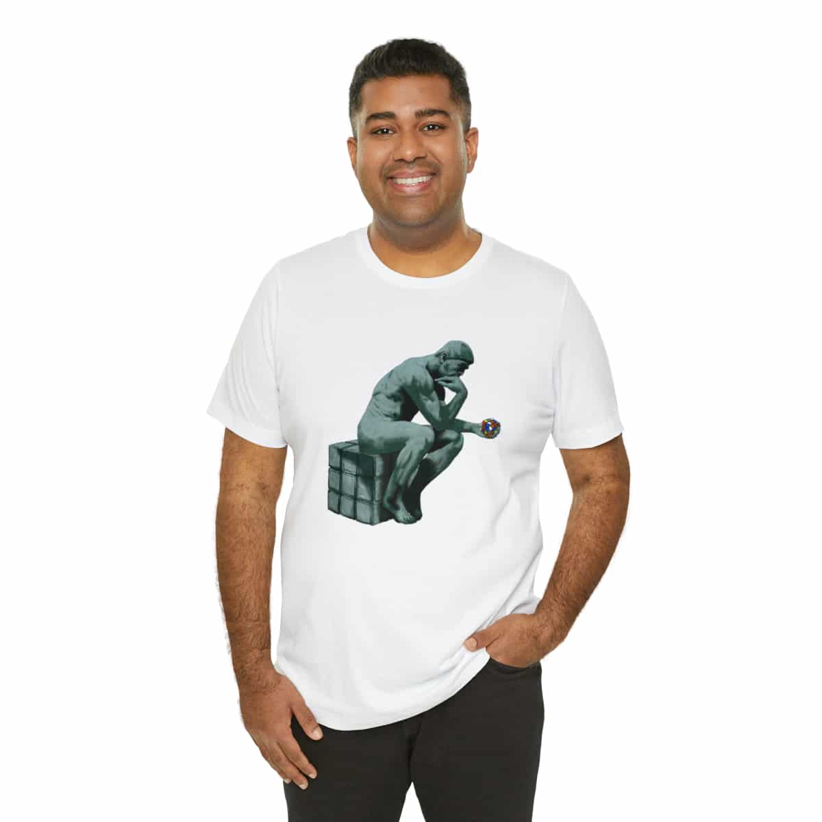 The Thinker - Rubik's Cube Shirt (Adult Sizes) - Soft Cotton T-Shirt, Fun Gift, Multiple Colors Available - Image 20