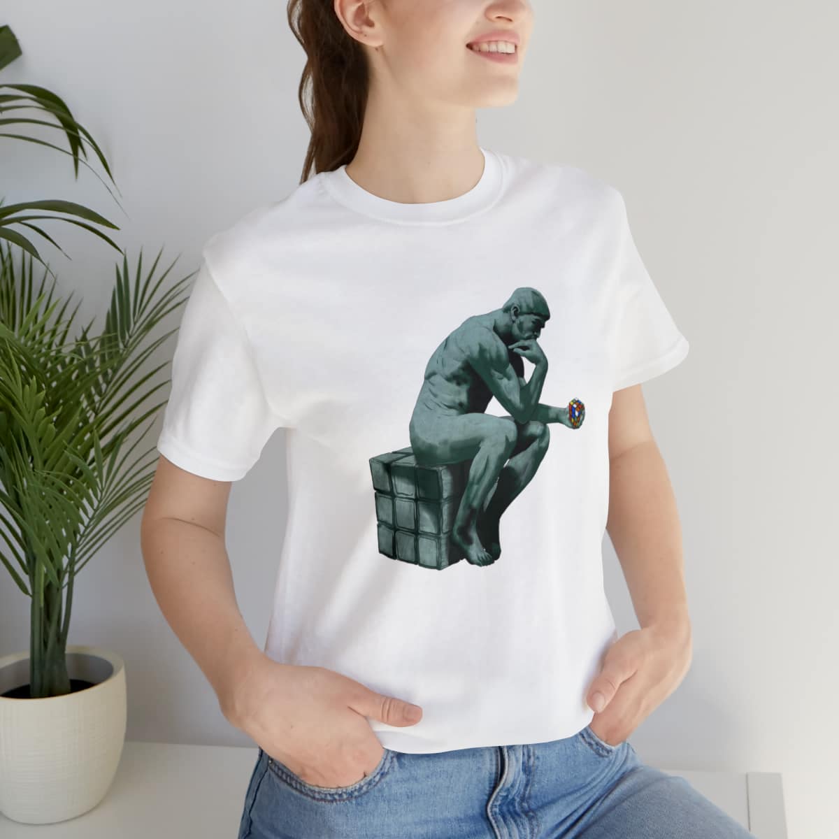 The Thinker - Rubik's Cube Shirt (Adult Sizes) - Soft Cotton T-Shirt, Fun Gift, Multiple Colors Available - Image 21