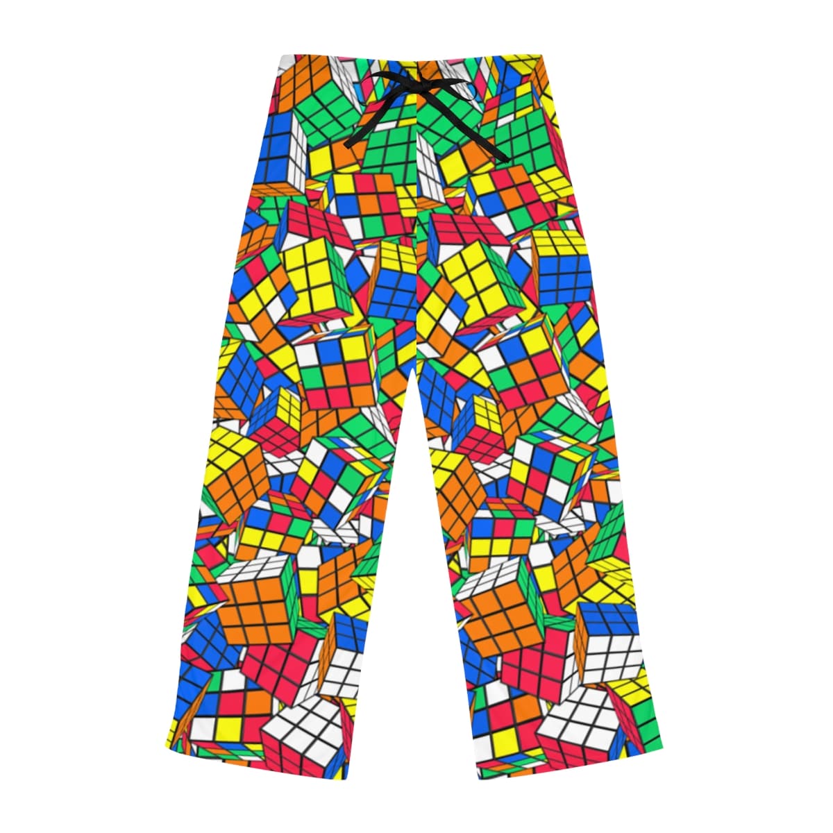 Women's Piles of Cubes - Rubik's Cube Pajama Pants, Sleep Pants, Loungewear, PJs (Adult Sizes) - Image 16