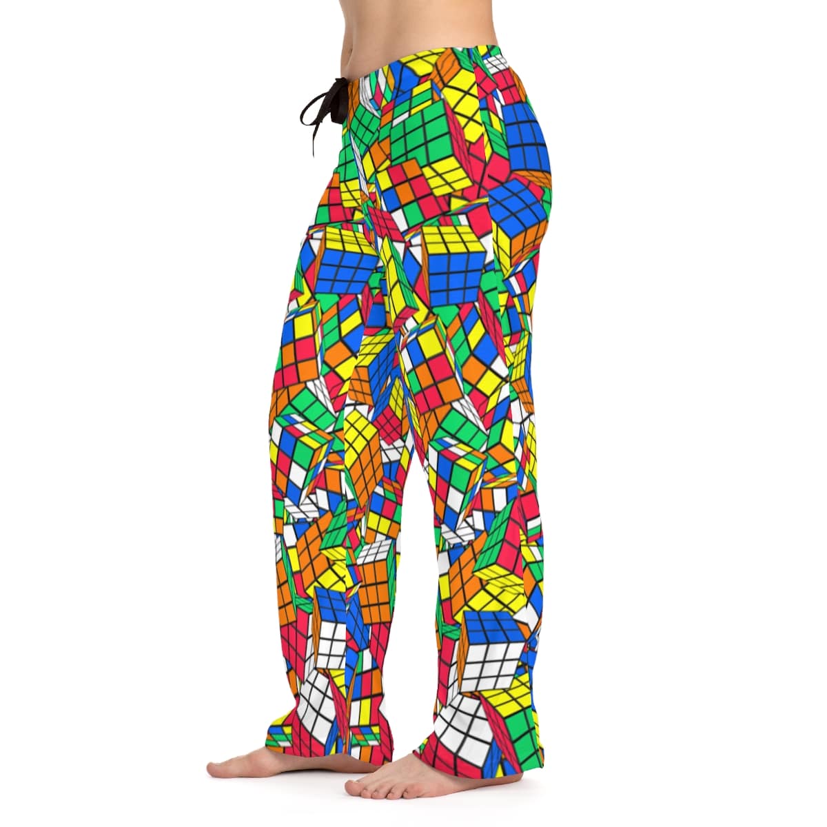 Women's Piles of Cubes - Rubik's Cube Pajama Pants, Sleep Pants, Loungewear, PJs (Adult Sizes) - Image 20