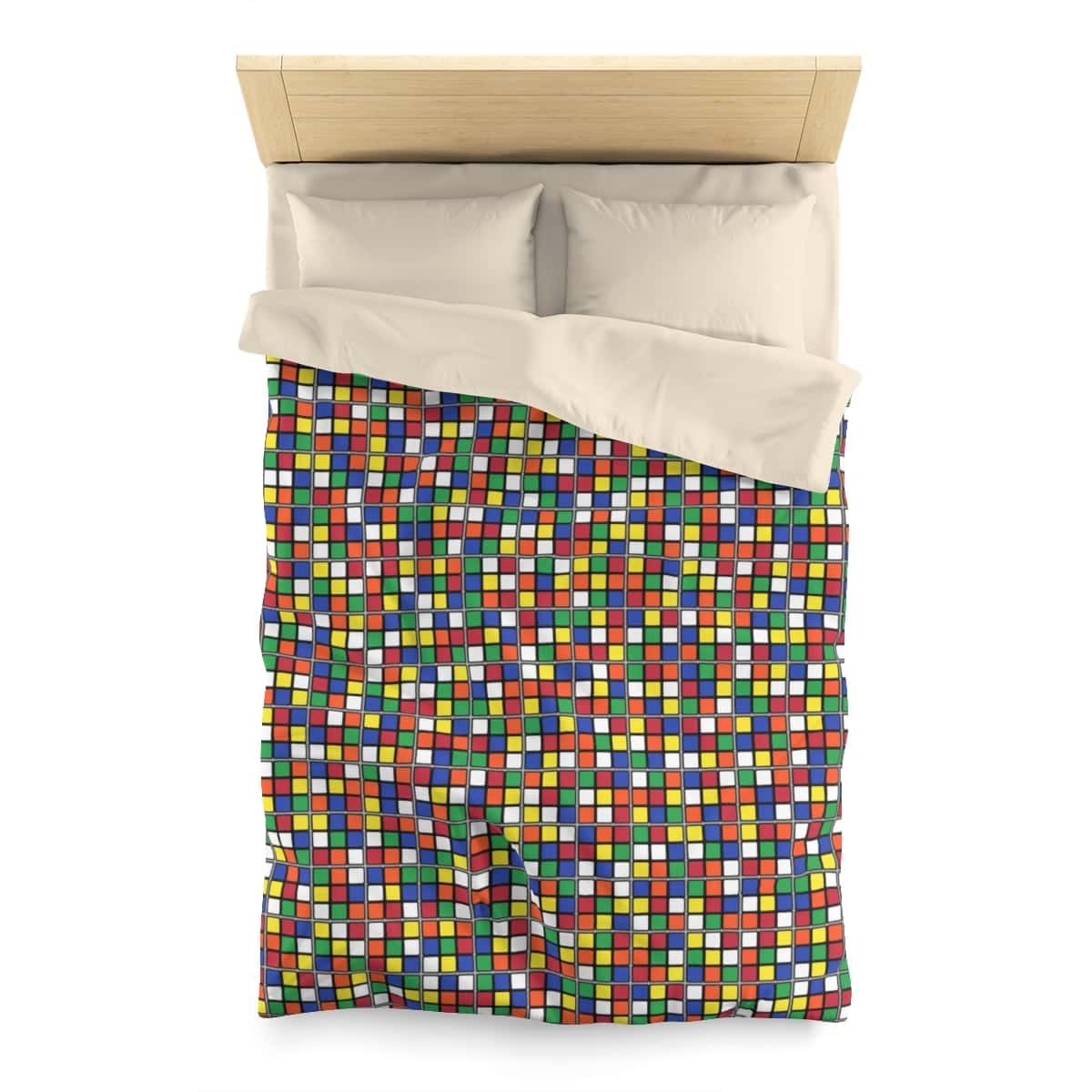 Rubik's Cube Duvet Cover - Fun bedding decor - Twin or Queen - Image 2
