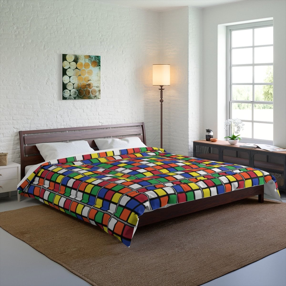 Rubik's Cube Comforter Scrambled Cubes, Bedding, Bedroom Decor - Image 8