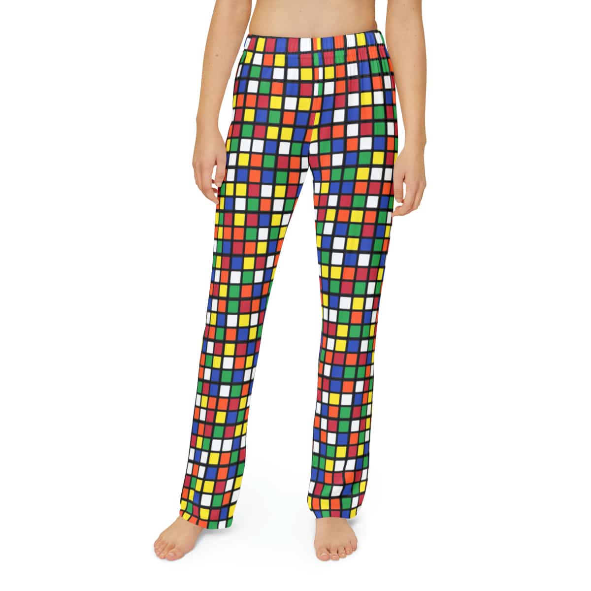 Flat Cubes Rubik's Cube Kids Pajama Pants (Youth)