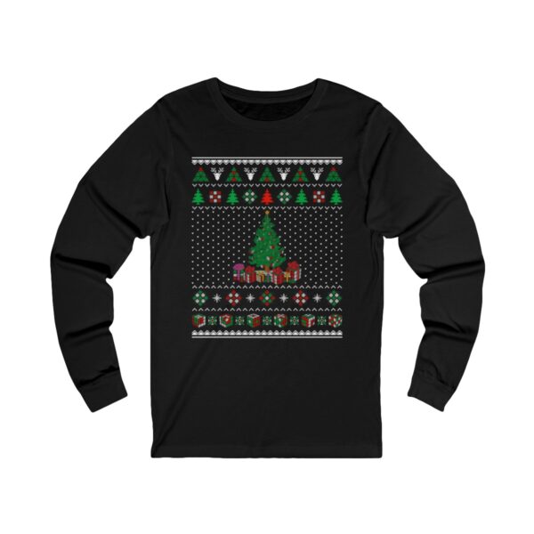 Rubik's Cube Ugly Christmas Sweater (Long Sleeve) - Tree with Cube Presents - Men Women