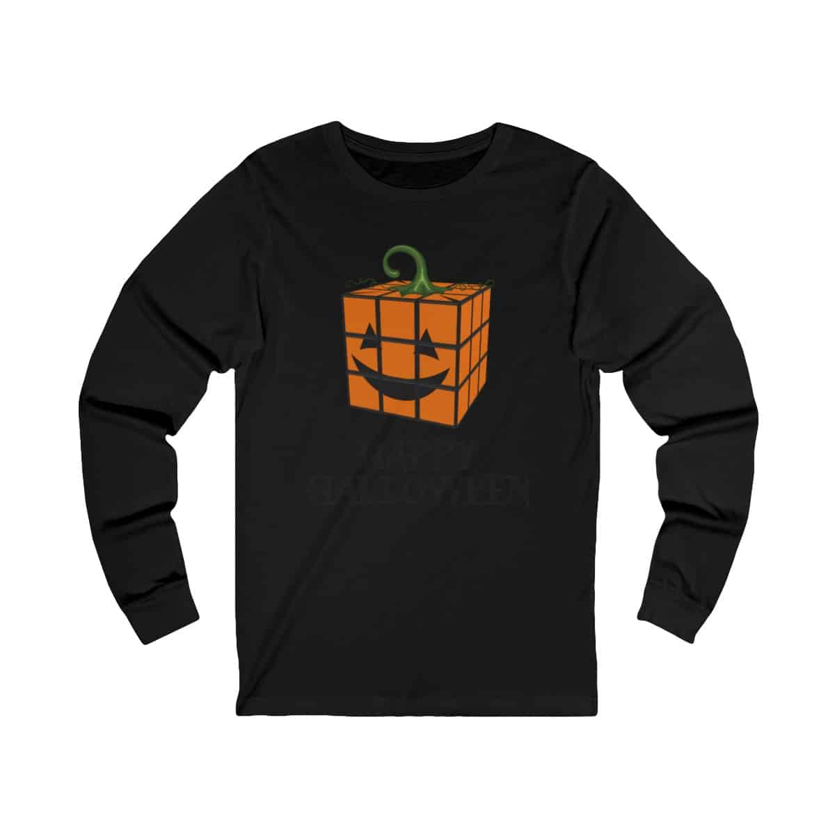 Halloween Rubik's Cube graphic tee - Long Sleeve T-Shirt (Adult Sizes)