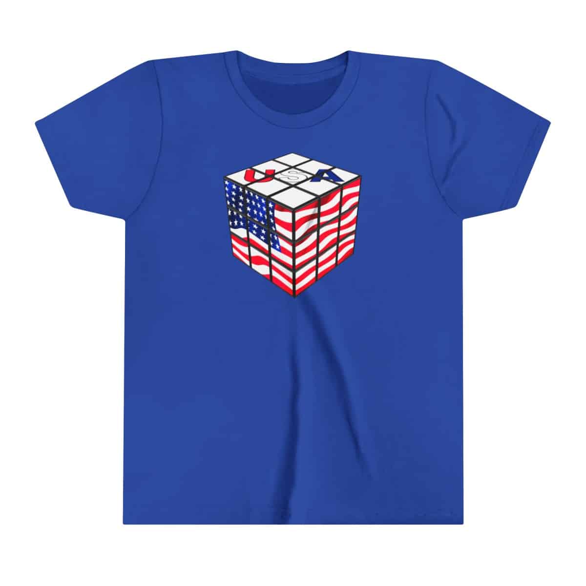 USA Flag Cube - (Kids Sizes) American Flag Rubik's Cube T-Shirt
