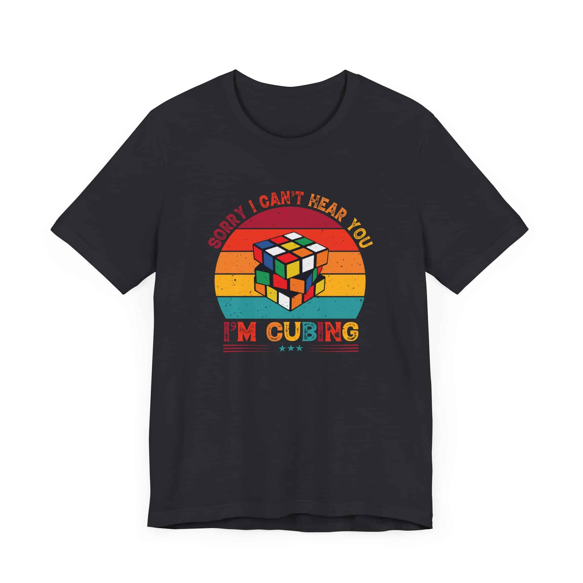 Sorry I can't hear you, I'm cubing Rubik's Cube T-Shirt (Adult Sizes) - Image 3