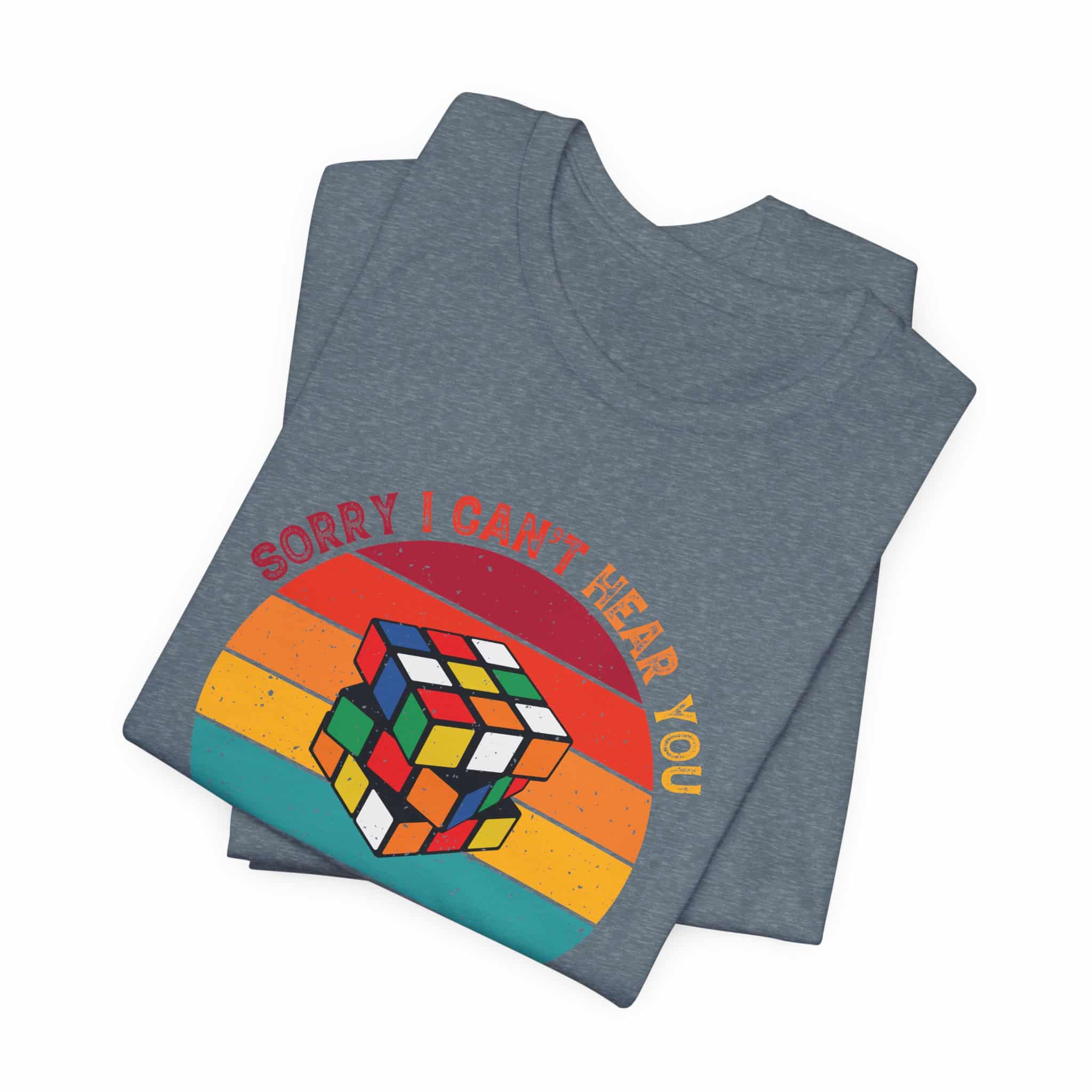Sorry I can't hear you, I'm cubing Rubik's Cube T-Shirt (Adult Sizes) - Image 63