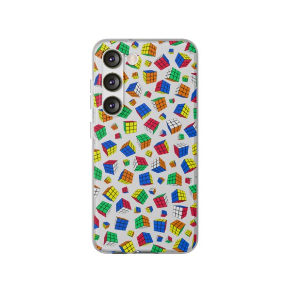Cubes All Over - Rubik's Cube Transparent Phone Cases - Flexi Case