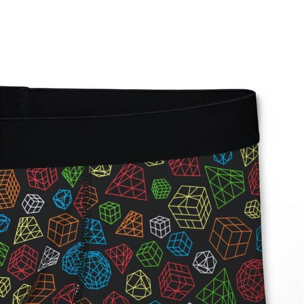 Line Art Cubes - Rubik's Cube Boxer Briefs Underwear - Image 3