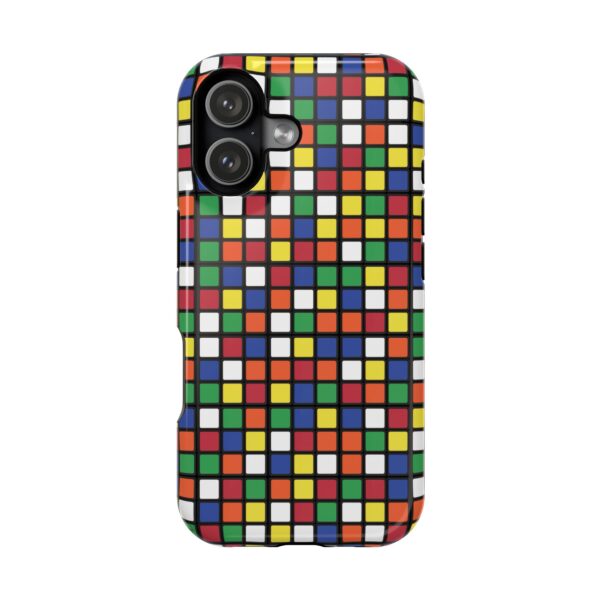 MagSafe Flat Scrambled 3x3 Puzzles Rubik's Cube iPhone Case - Tough Phone Case - Image 4