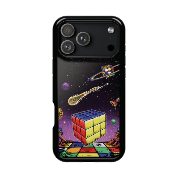 MagSafe Lunar Psychedelic Space Rubik's Cube iPhone Case - Tough Phone Case - Image 10
