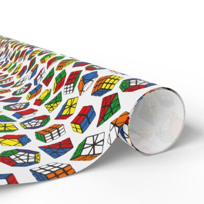 White Pyraminx,Megaminx,Skewb and Square-1 Rubik's Cube Gift Wrap White Pyraminx, Megaminx, Skewb and Square-1 Rubik's Cube Gift Wrap