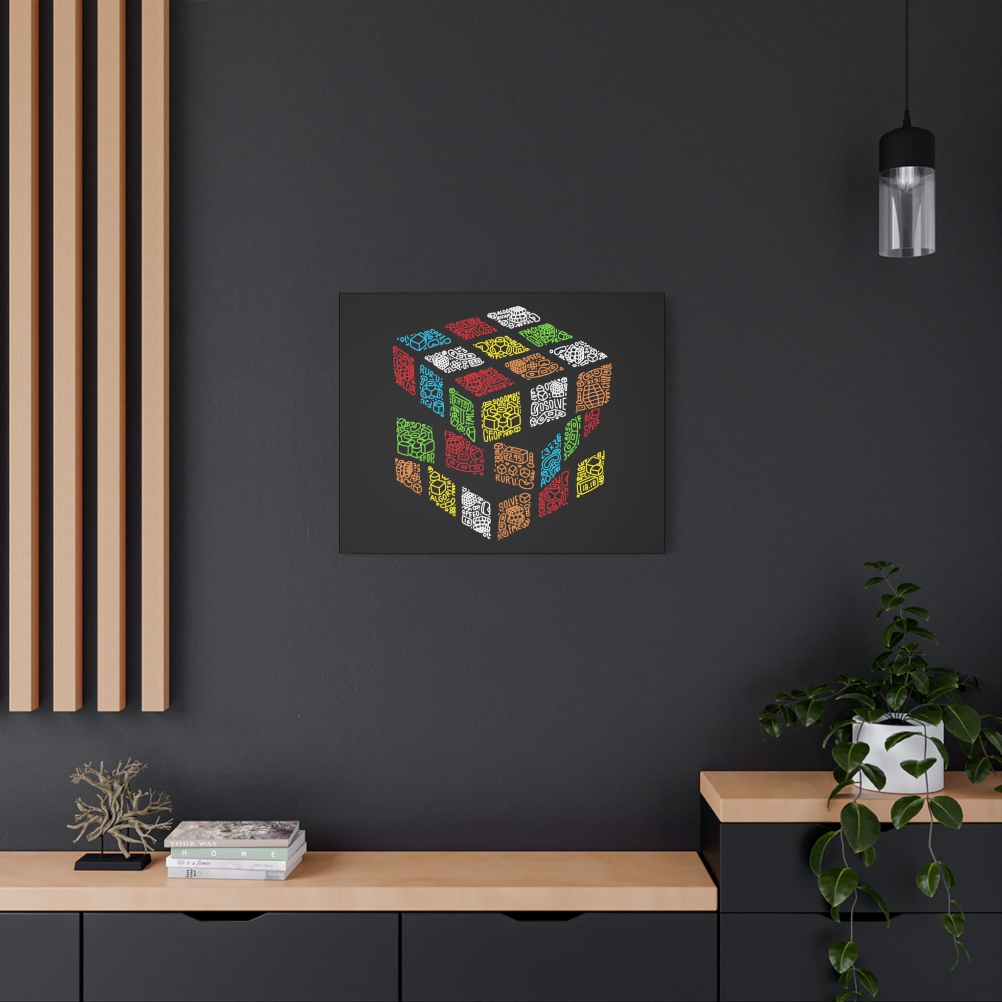 Rubik's Cube Art - Doodle Cube - Canvas Gallery Wrap - Image 12