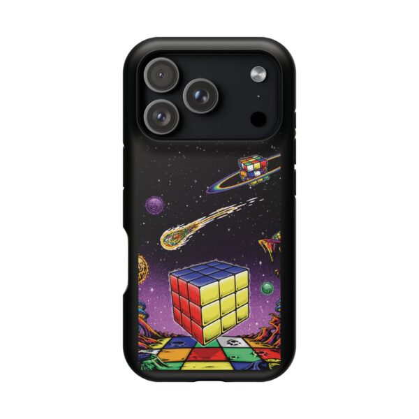 MagSafe Lunar Psychedelic Space Rubik's Cube iPhone Case - Tough Phone Case - Image 9