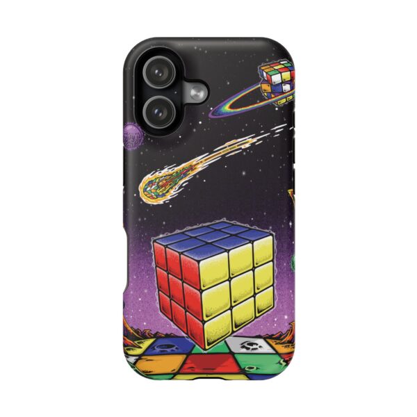 MagSafe Lunar Psychedelic Space Rubik's Cube iPhone Case - Tough Phone Case - Image 5