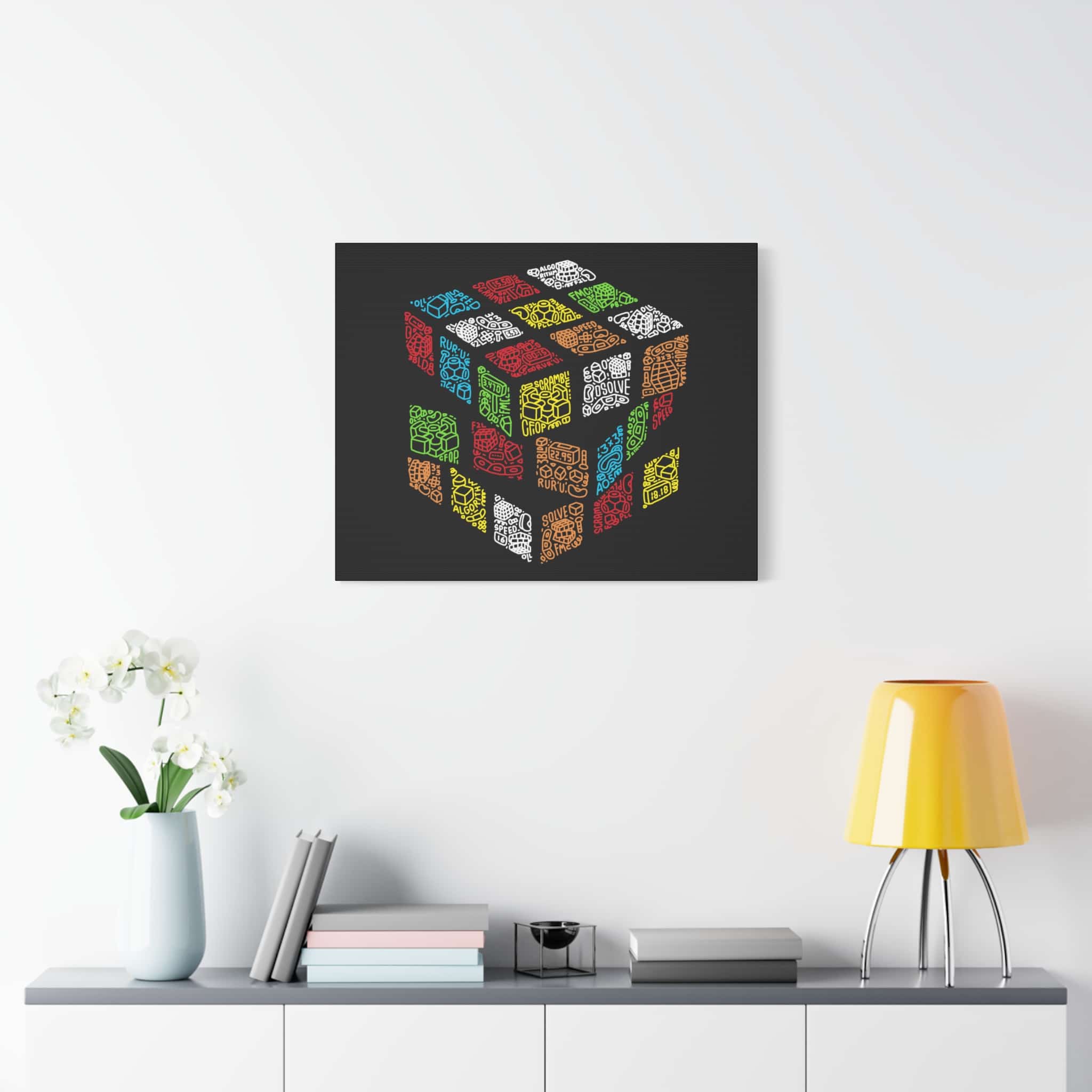 Rubik's Cube Art - Doodle Cube - Canvas Gallery Wrap - Image 11