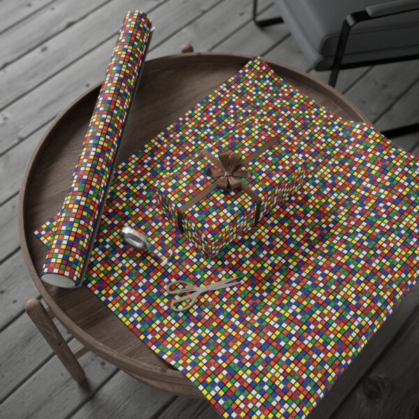 Scrambled Cubes Rubik's Cube Gift Wrap - Wrapping Paper - Christmas, Holiday, Birthday, Present - Image 8