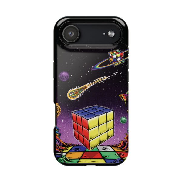 MagSafe Lunar Psychedelic Space Rubik's Cube iPhone Case - Tough Phone Case - Image 6