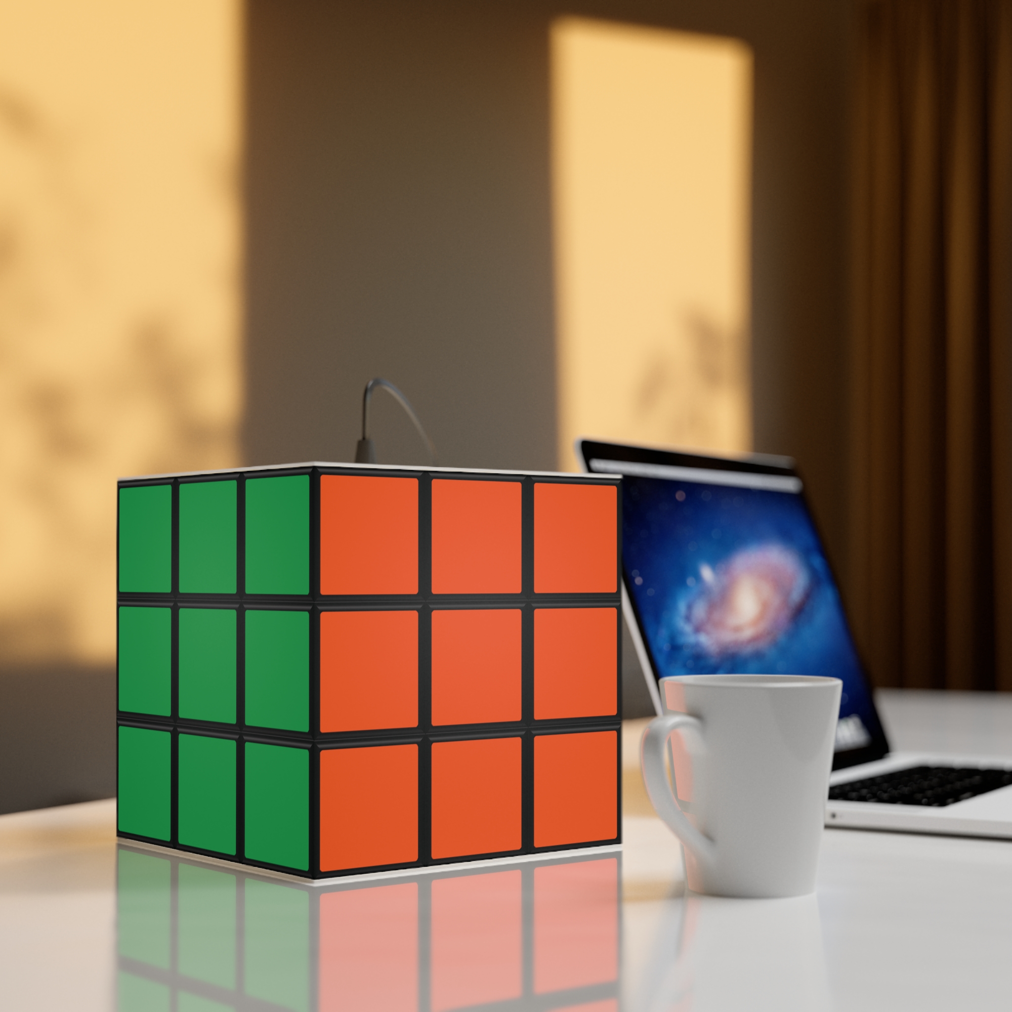 Solved Rubik's Cube Lamp - Image 5