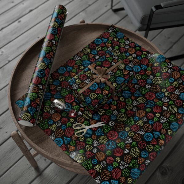 Line Art Cubes Rubik's Cube Gift Wrap - wrapping paper, holiday, birthday - Image 12