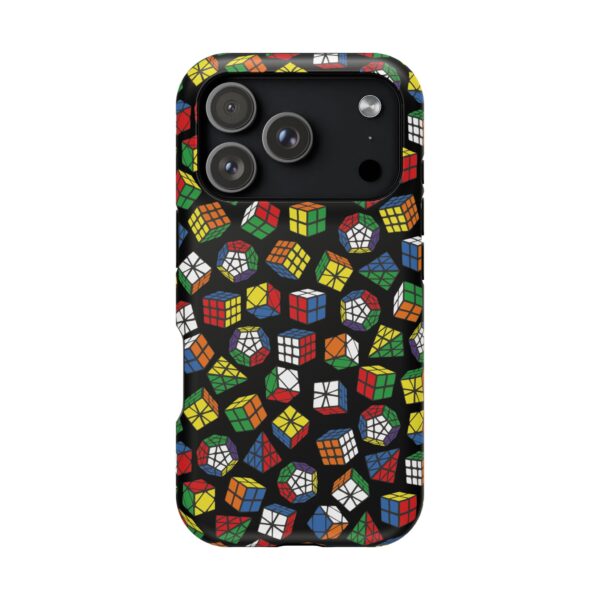 MagSafe Colorful Puzzles Rubik's Cube Pyraminx, Megaminx, Skewb, Square-1 iPhone Case - Tough Phone Case - Image 7
