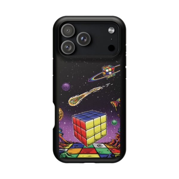MagSafe Lunar Psychedelic Space Rubik's Cube iPhone Case - Tough Phone Case - Image 11