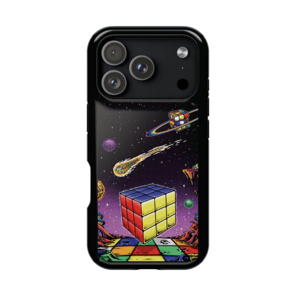 MagSafe Lunar Psychedelic Space Rubik's Cube iPhone Case - Tough Phone Case - Image 8