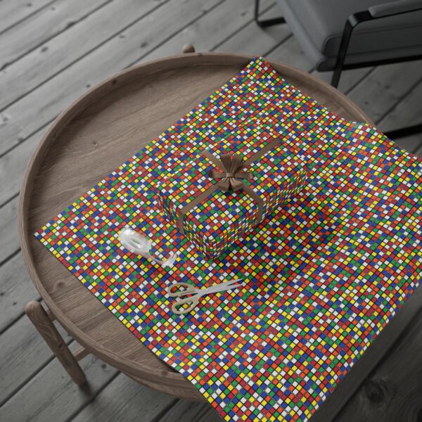 Scrambled Cubes Rubik's Cube Gift Wrap - Wrapping Paper - Christmas, Holiday, Birthday, Present - Image 4