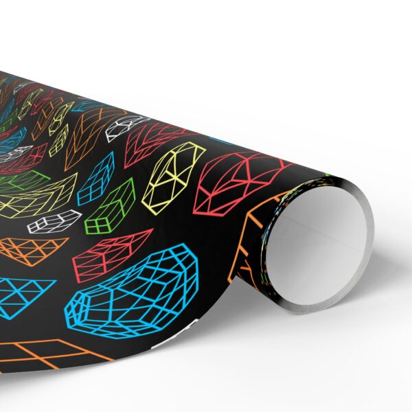 Line Art Cubes Rubik's Cube Gift Wrap - wrapping paper, holiday, birthday - Image 10