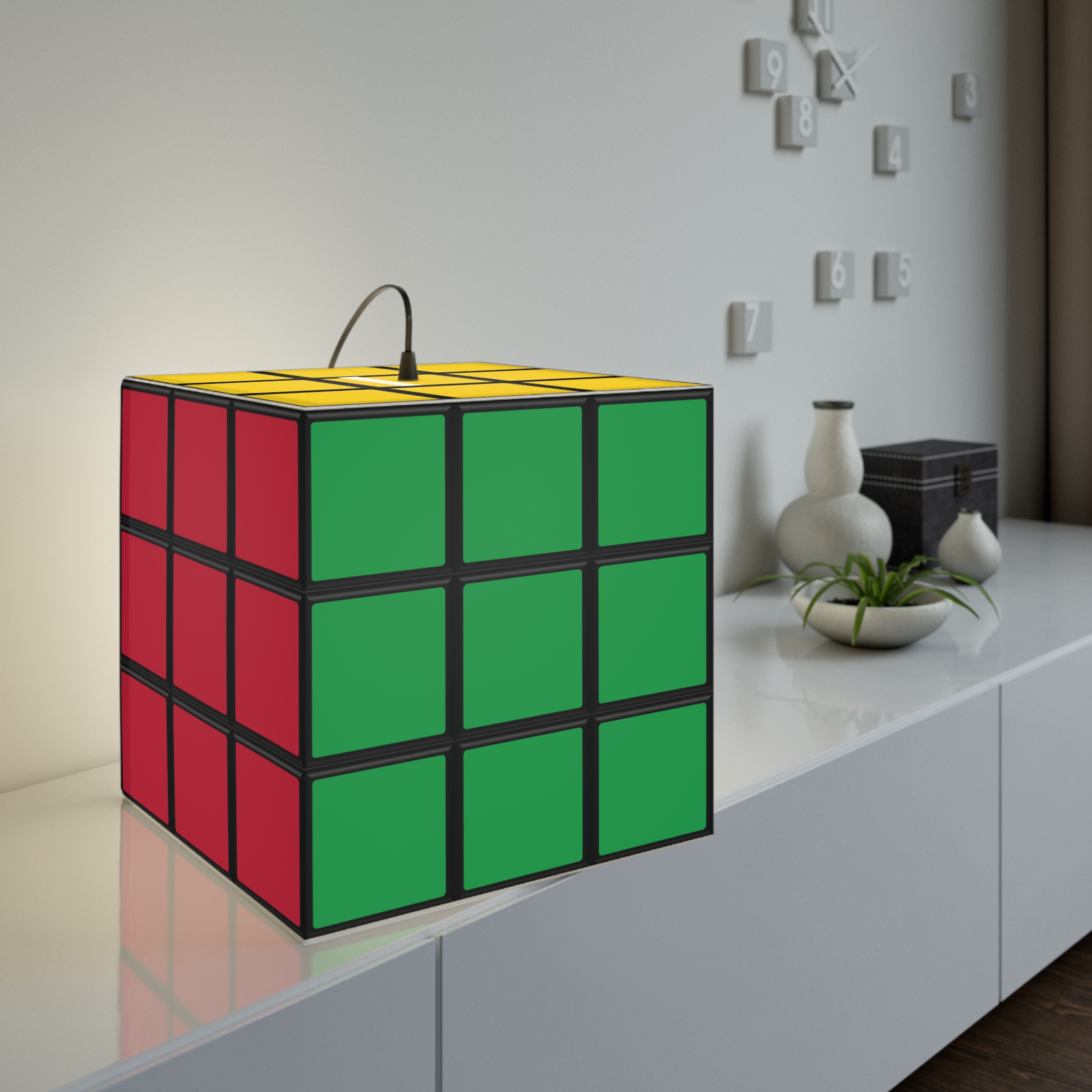 Solved Rubik's Cube Lamp