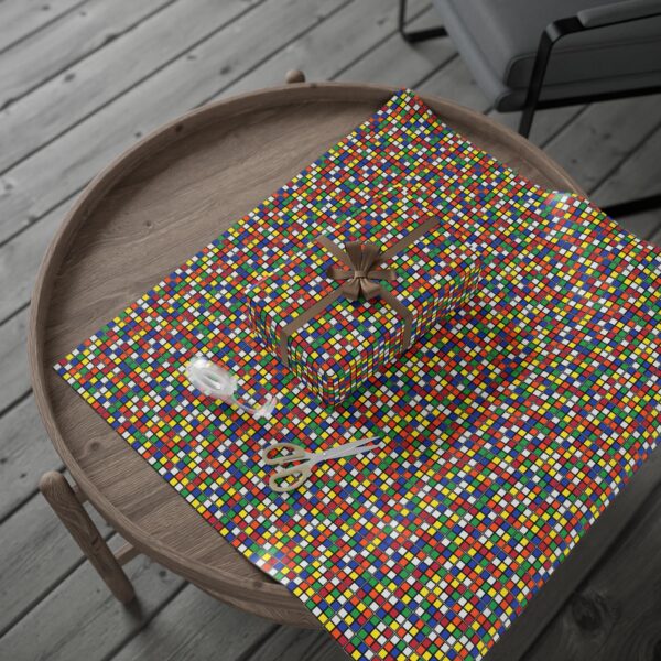 Scrambled Cubes Rubik's Cube Gift Wrap - Wrapping Paper - Christmas, Holiday, Birthday, Present - Image 16