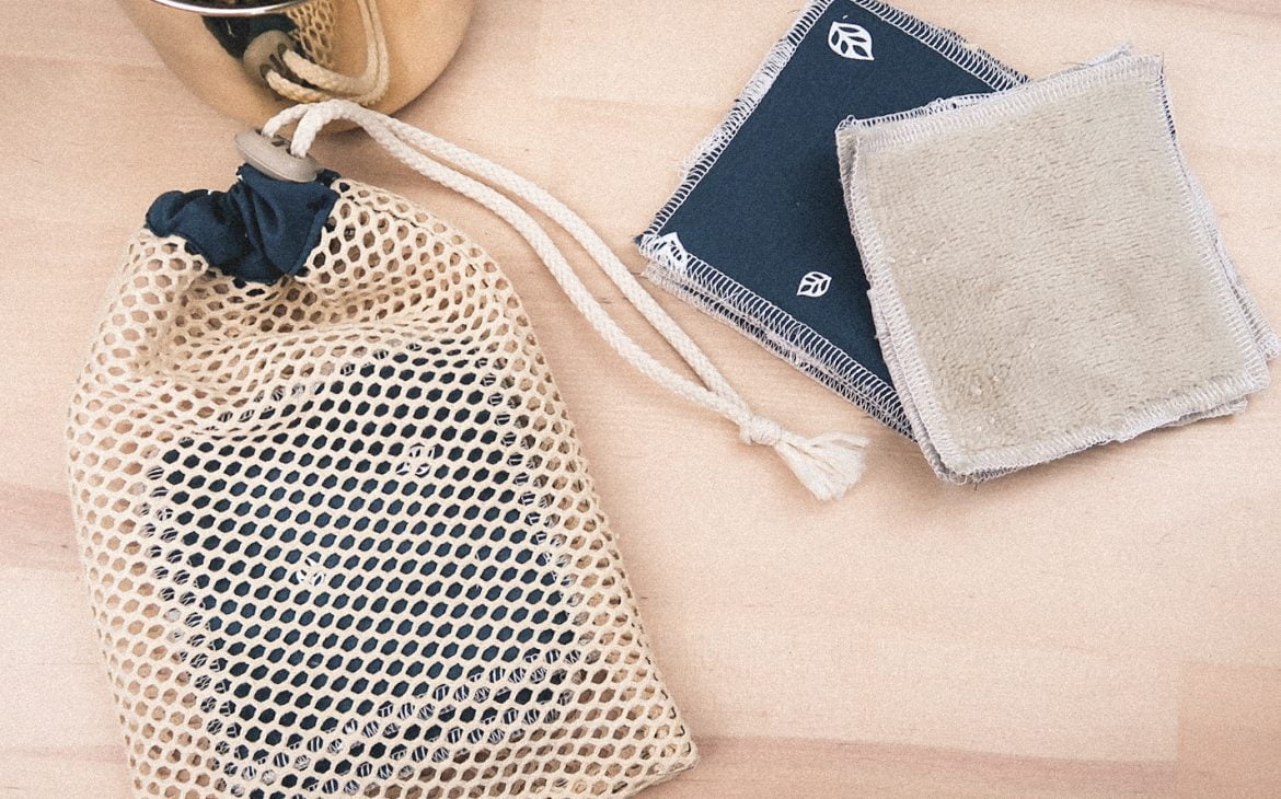 Lingettes réutilisables et Filets de lavage, zero dechet