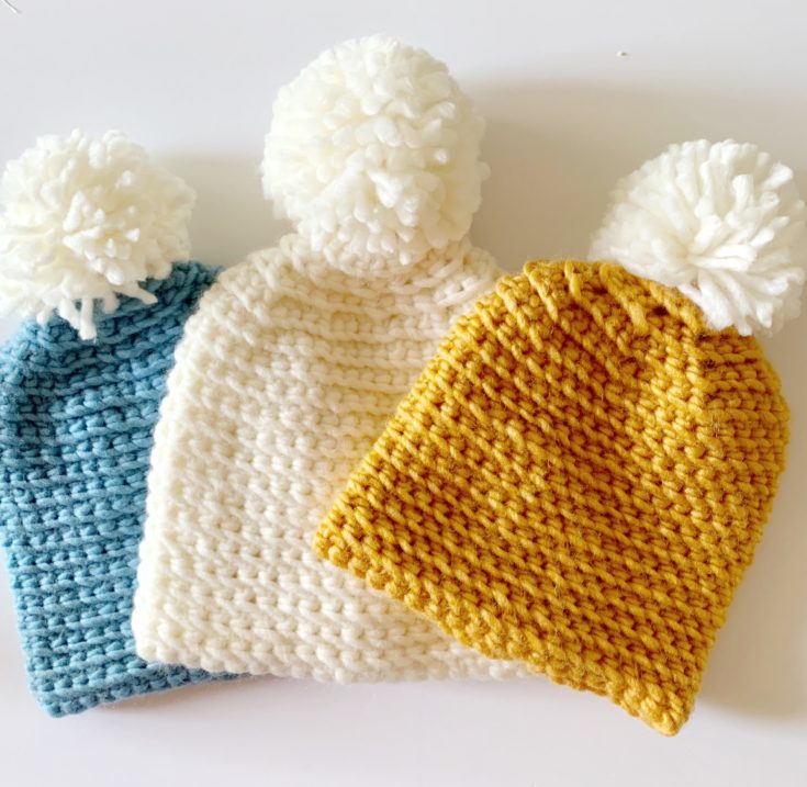 Spiral Front Loop Single Crochet Hat