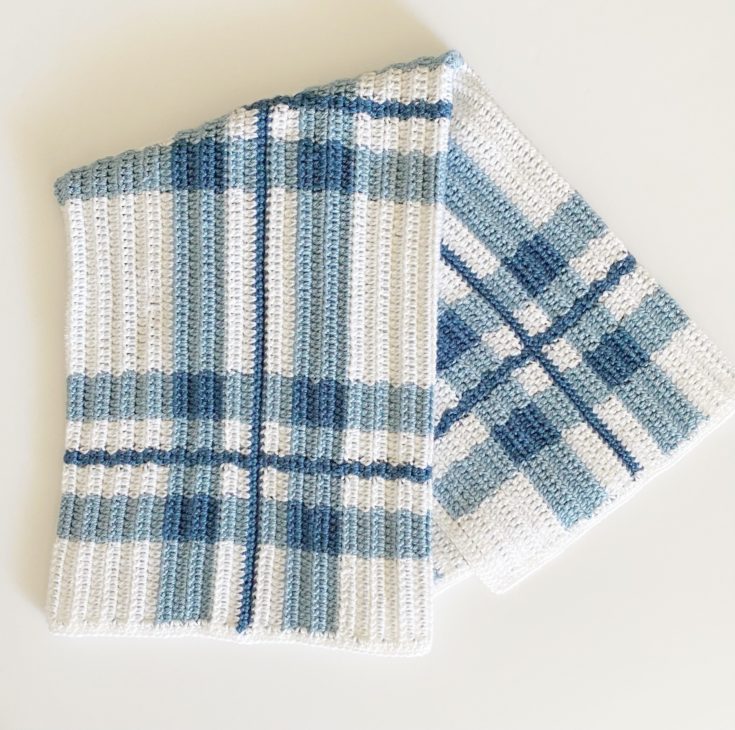 Blue Plaid Baby Blanket