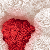 white and red