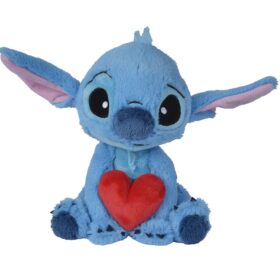 Stitch with a red heart