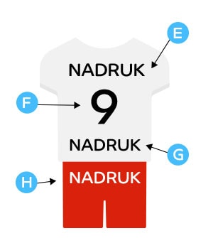 Stroje piłkarskie z nadrukiem