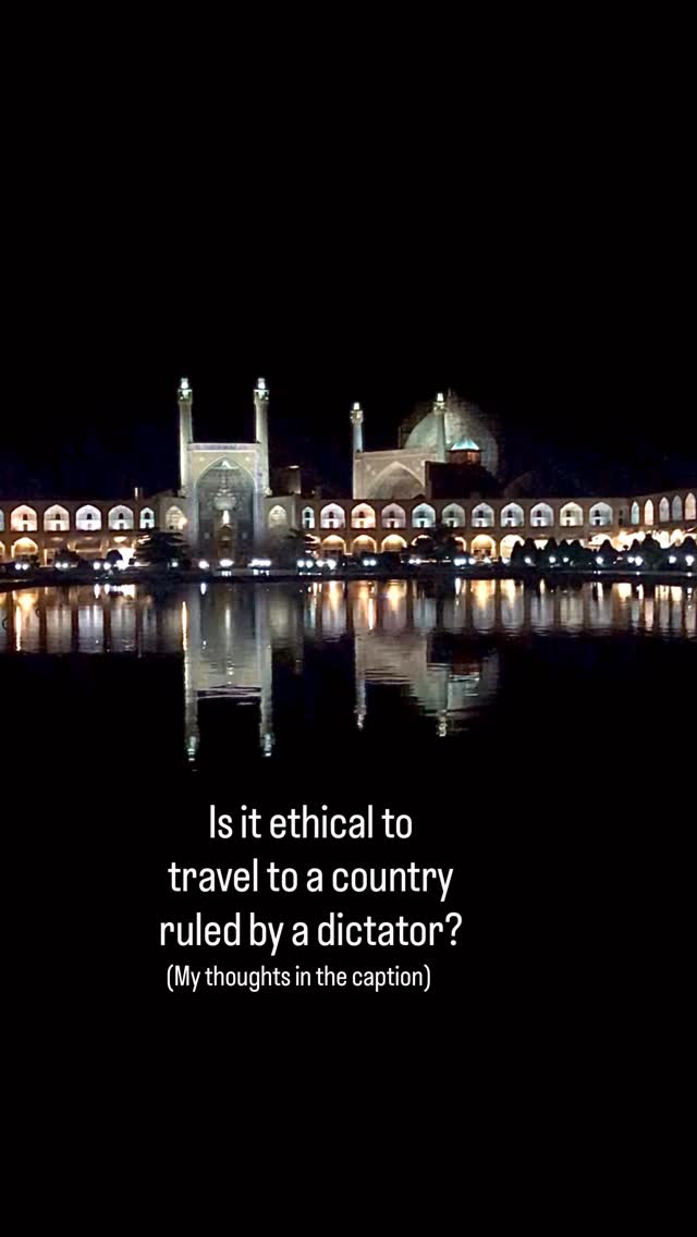 Iran is one of my favorite countries in the world.
And at the same time, I believe the Ayatollah’s regime has been devastating for Iranians.

Those two things can exist together.

I’ve felt the same contradiction in Syria under al-Assad and in Egypt under al-Sisi. Places rich in history, warmth, generosity and dignity, governed by systems that silence, repress and harm their own people.

Traveling to these countries raises uncomfortable questions.
Does visiting mean endorsing a regime?
Can you admire a place without legitimizing its rulers?

I don’t think there’s a single right answer. But I do believe this: travel is not about governments, it’s about people.

It’s about listening to stories that never make the news.
About seeing resilience where headlines only show power.
About understanding how deeply disconnected a country can be from those who rule it.

Still, loving a place doesn’t mean being blind to its reality.
And admiration should never replace accountability.

Today, my heart breaks at the (lack of) news from Iran, and for so many other people who keep paying the highest price, quietly, while the world looks away.

#EthicalTravel #Geopolitics #BeyondTheHeadlines #MiddleEastTravel #TravelWithPurpuse