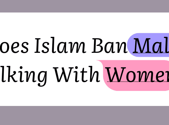 Does Islam Ban Males Talking With Women?