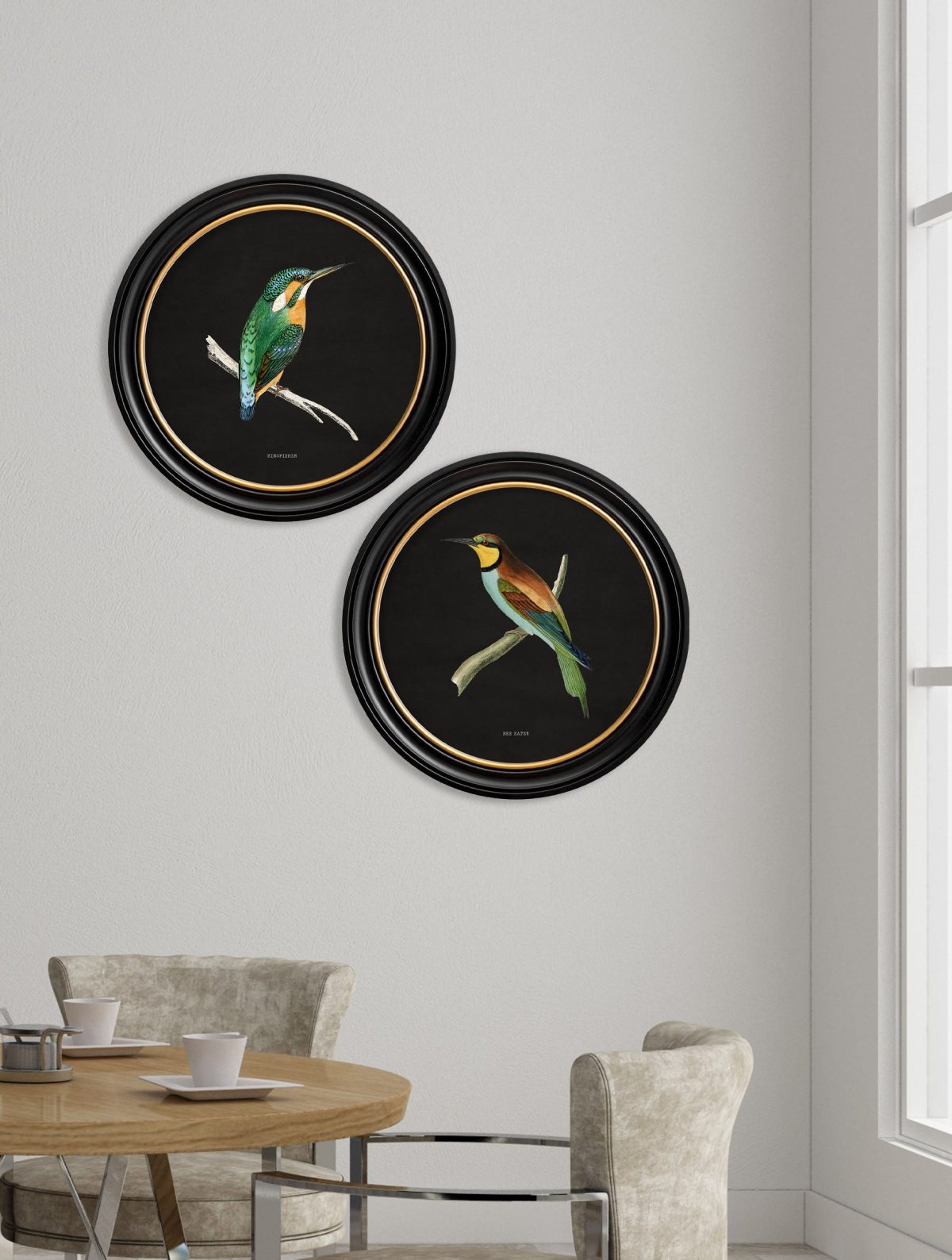 Kingfisher and Bee Eater - Black