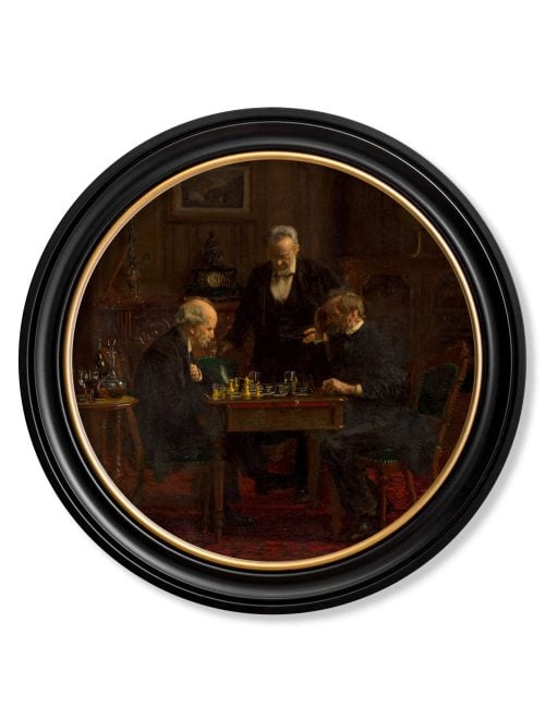 The Chess Players - Thomas Eakins - Round Frame