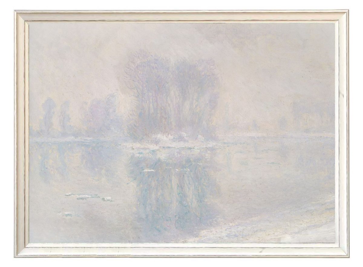 Ice Floes (1893) - Claude Monet Painting Framed Print