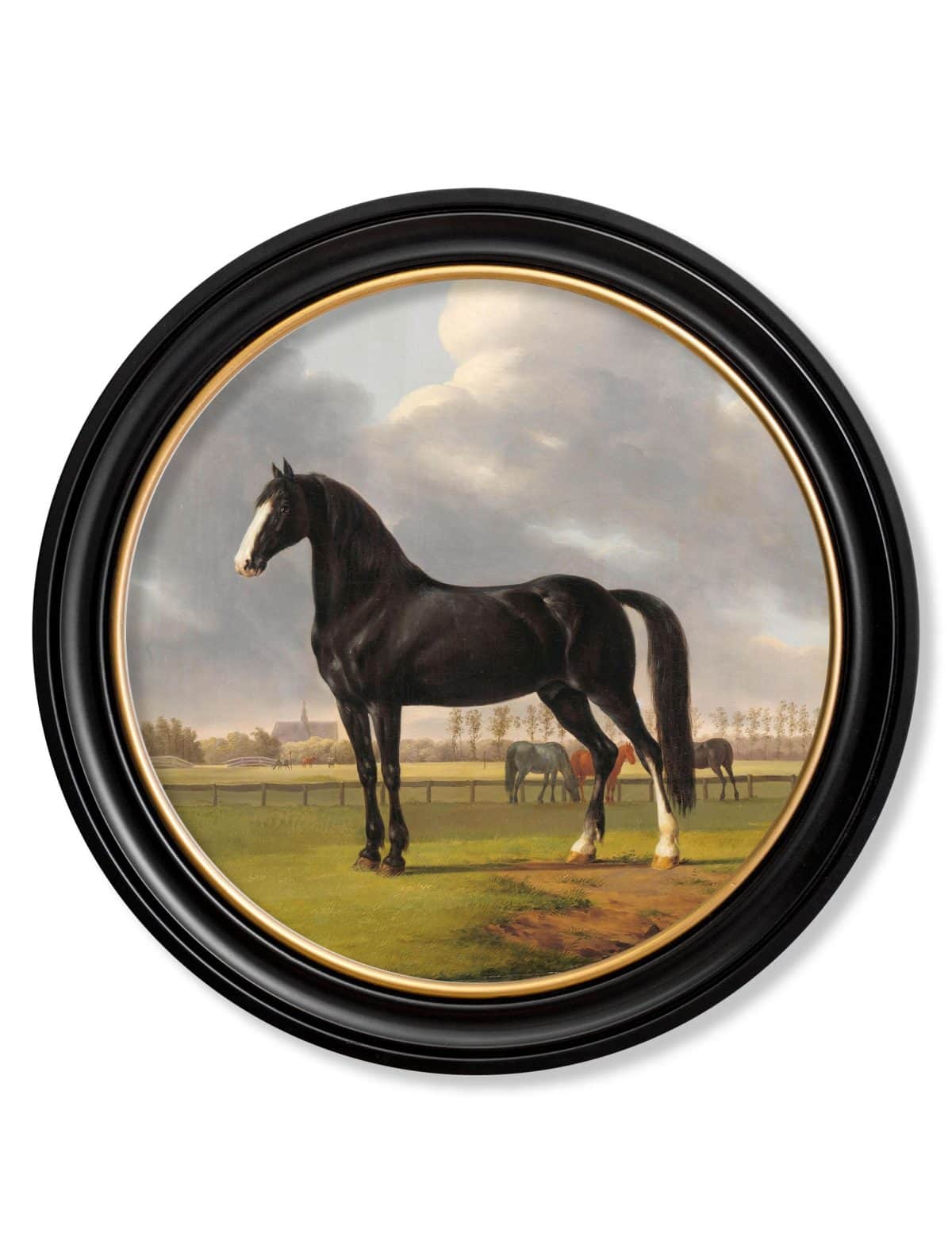 Horses - Round Frame
