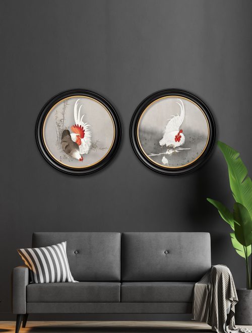 Roosters - Ohara Koson - Round