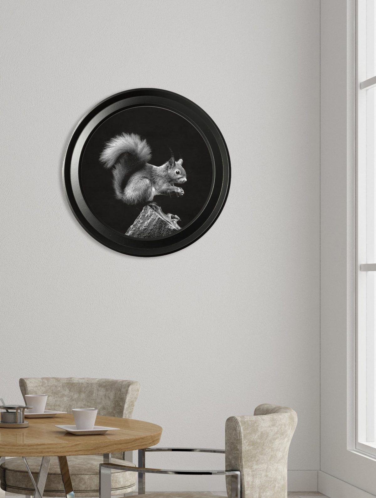 Wildlife Photography - Squirrel - Round Frame