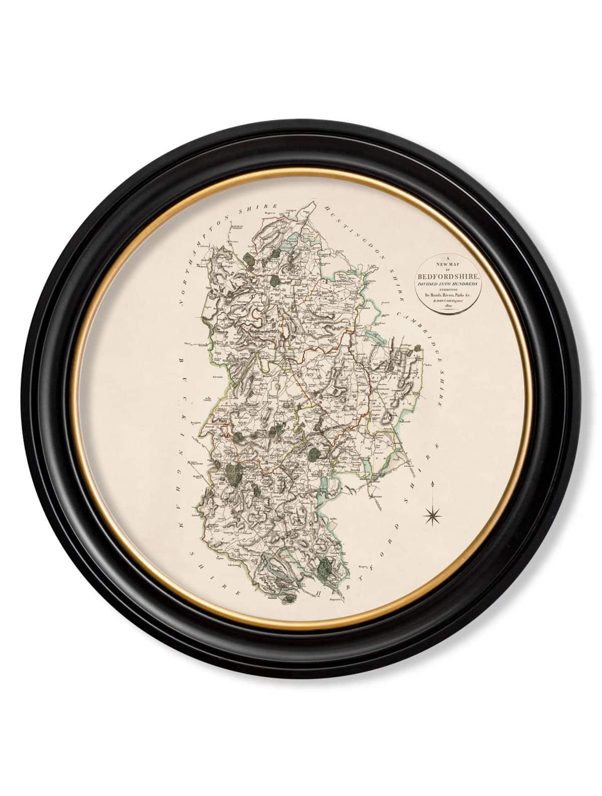 County Maps of England - Round