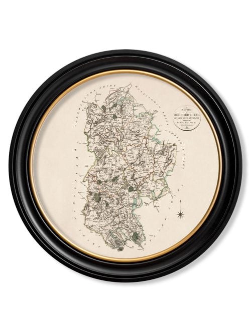 County Maps of England - Round